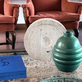 Mid-century modern travertine solifleur vase, Cerri Nestore, Italy, 1970s
