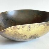 Vintage brass drop-shaped fruit bowl