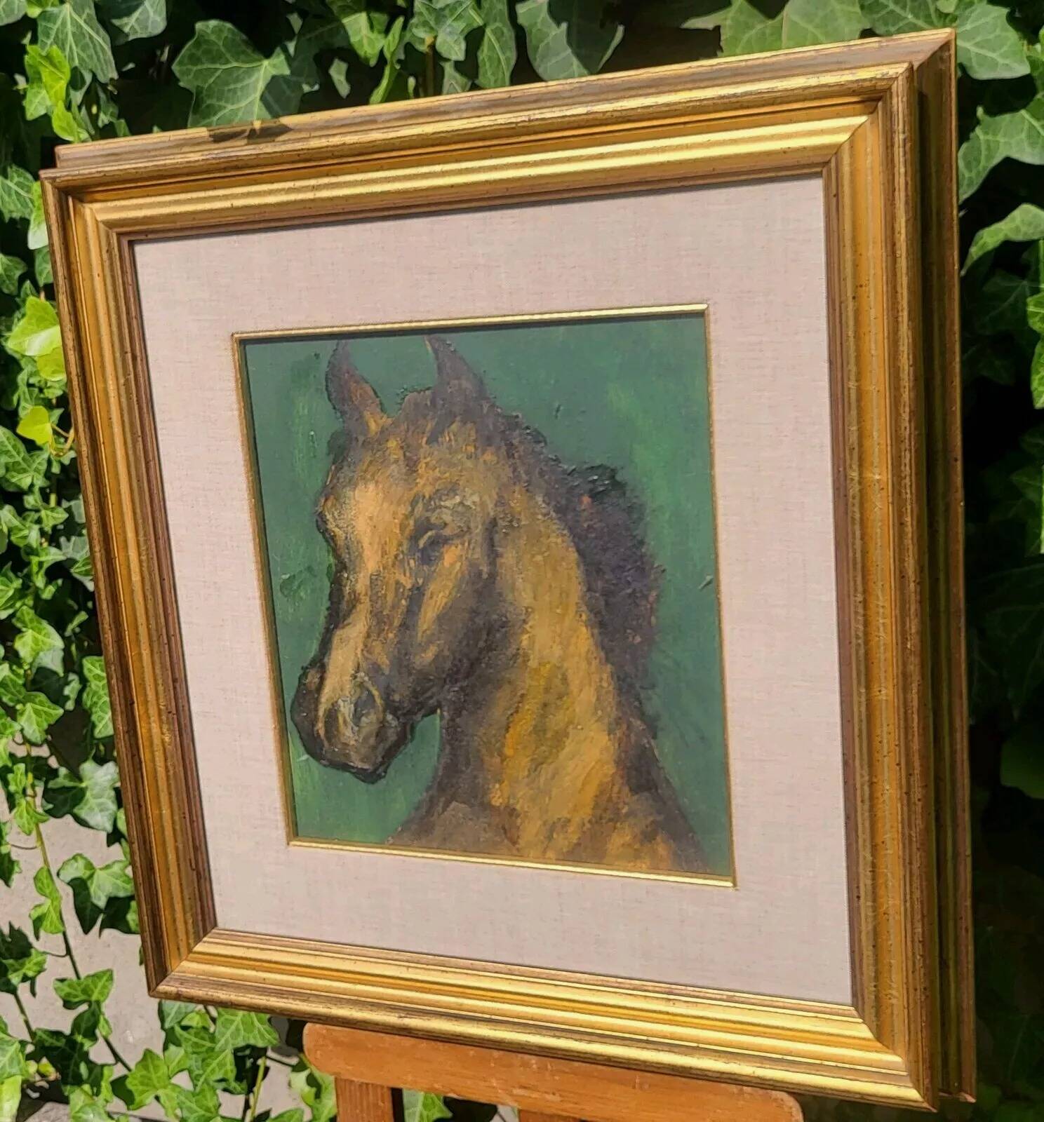Thoroughbred Horse Portrait Oil Painting