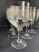 6 Large glasses 1/2 guilloché crystal – Art Nouveau