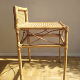 Bedside in rattan and caning