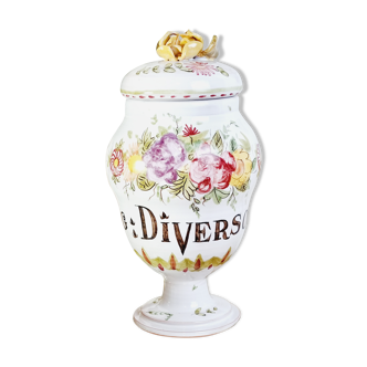 Hand-painted apothecary pot