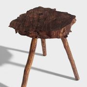 French Olive Wood Rustic / Wabi Sabi Accent Side Table / Stool, Early 20th C.