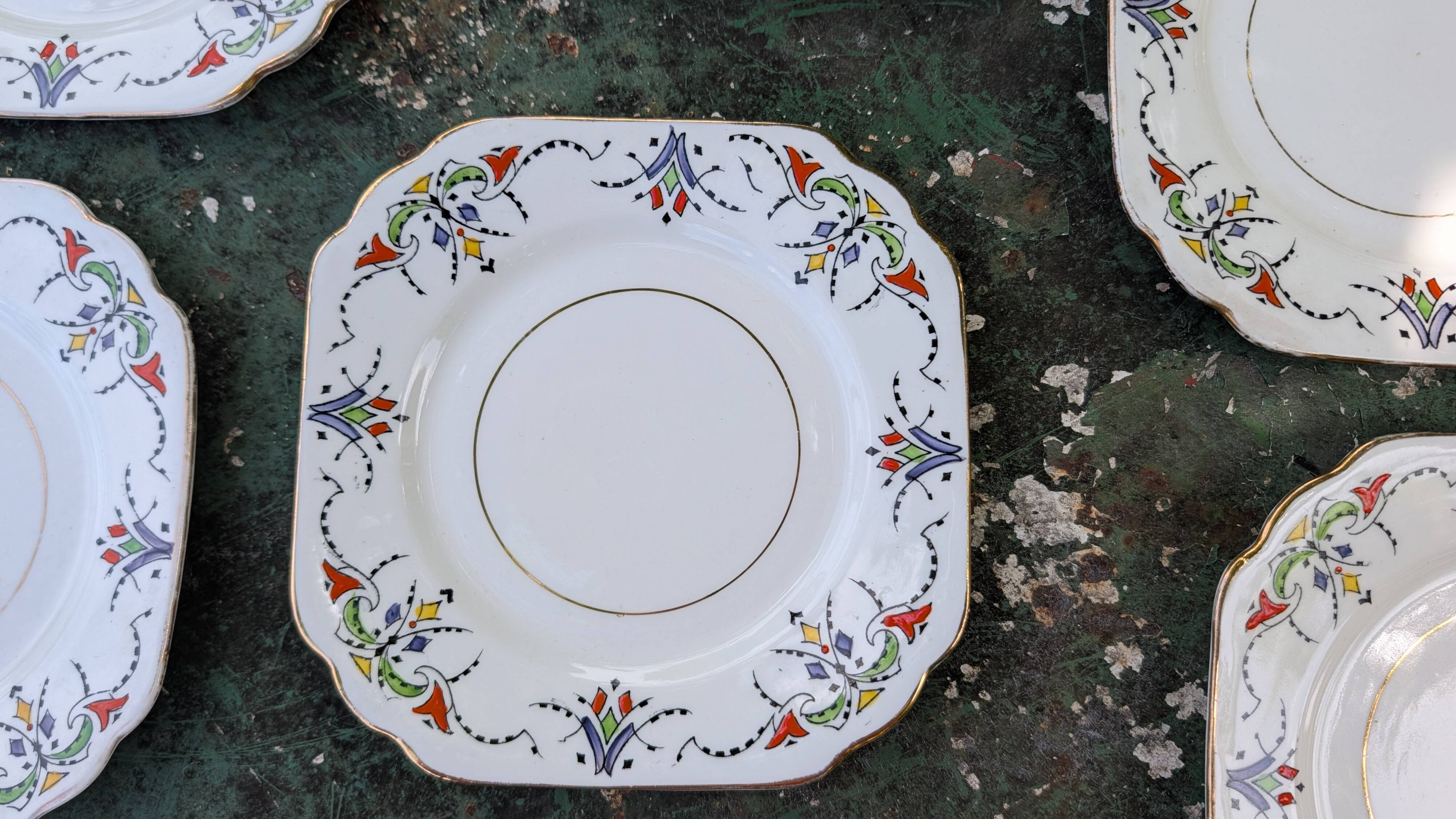 Art Deco English plates Gladstone