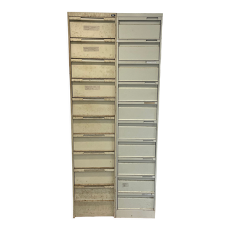 Column cabinet clamshell binders set of 2 different