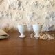 Antique earthenware egg cups