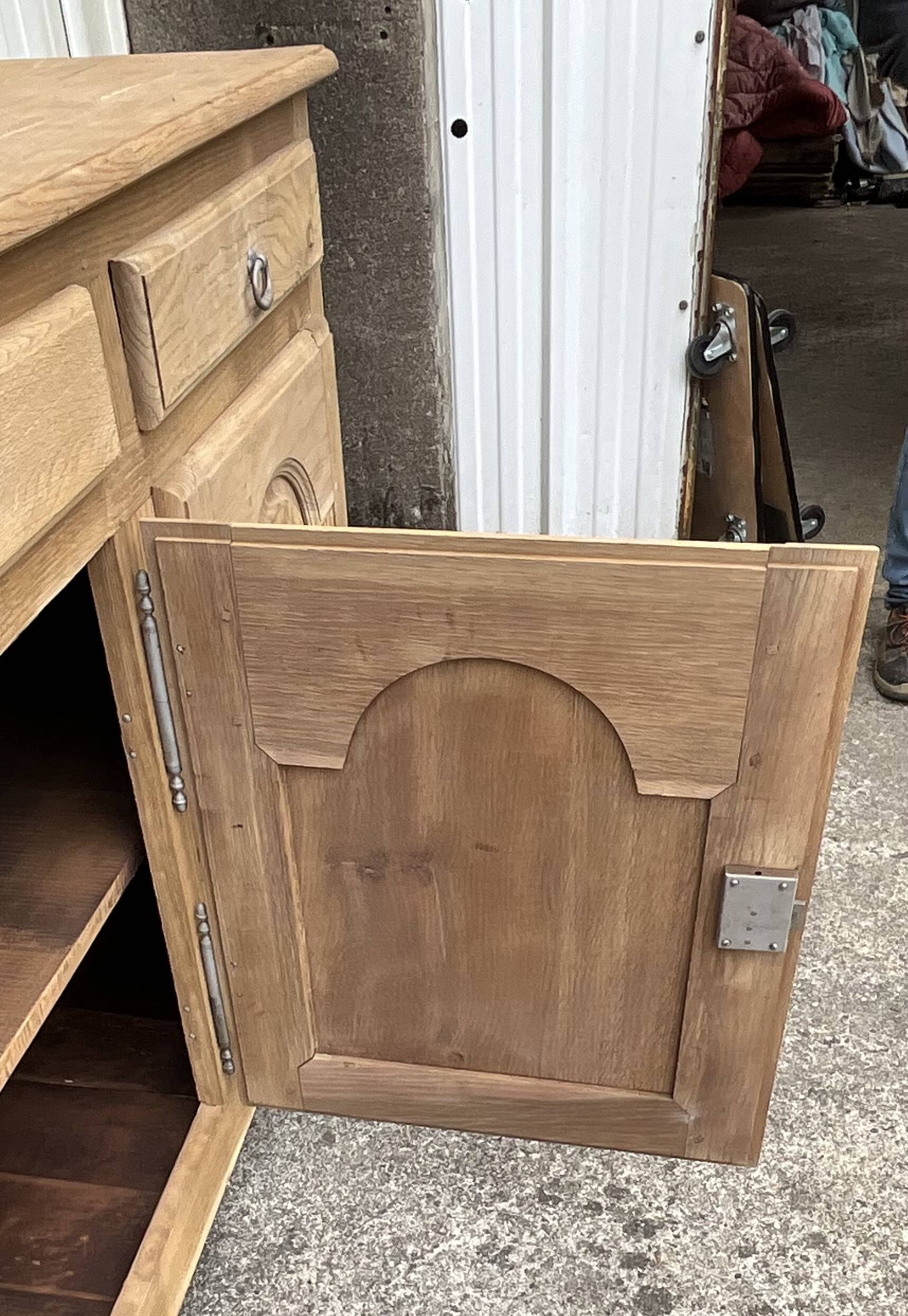 Solid Oak Sideboard Mid 20th Century