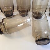 11 vintage smoked glasses