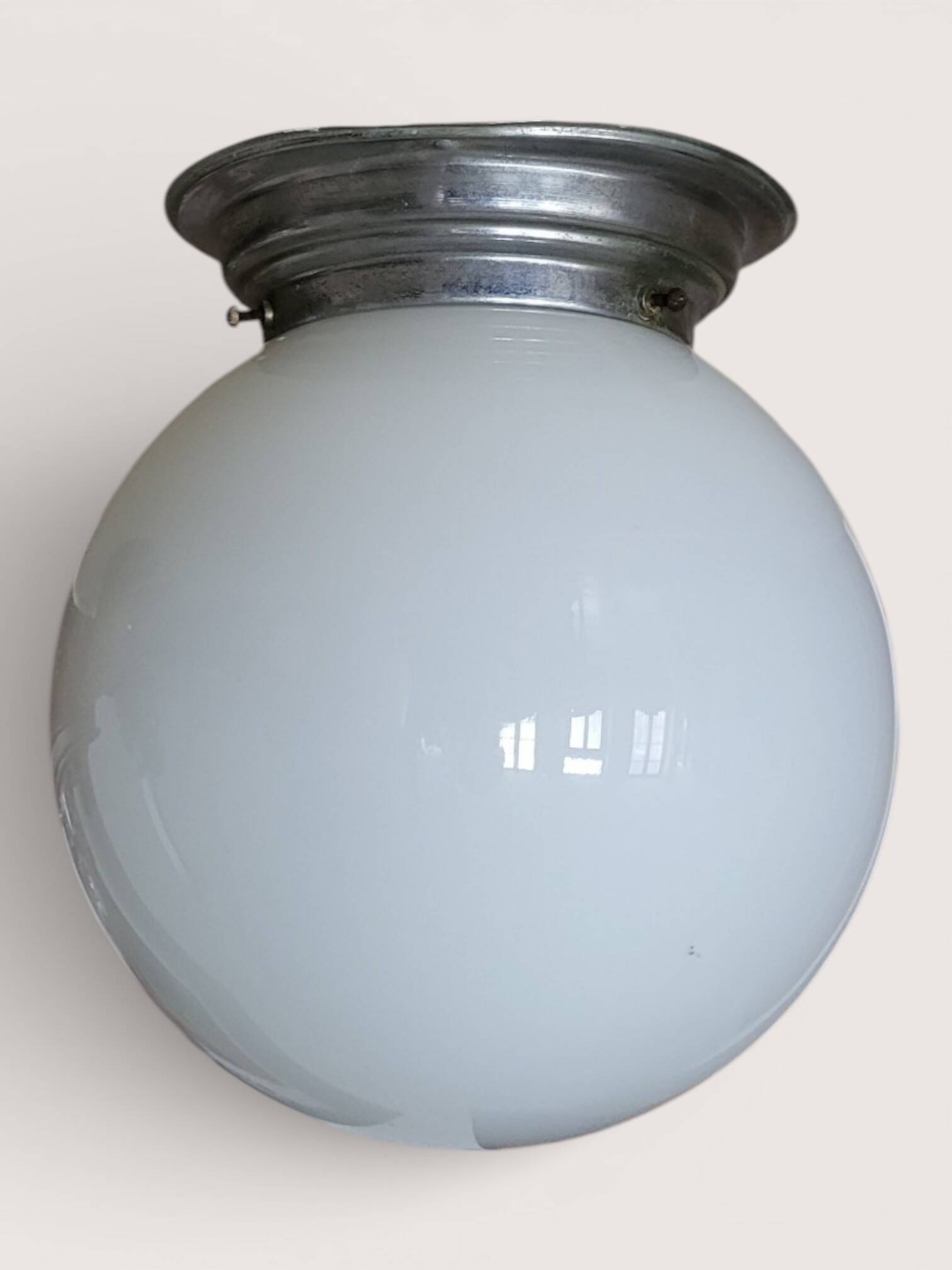 1950s Glass Globe Ceiling Light