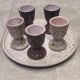 Vintage ceramic egg service by Jean Austruy