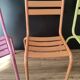Set of 4 50s bistro chairs in rusty metal