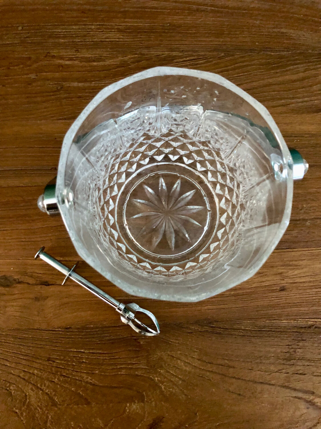 Ice bucket with tongs