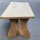 Table de ferme monastère rénovée en bois massif XVIII ème 200cm