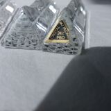 6 knife holders in cut crystal