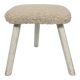 Painted beech stool, "sheep" fabric, Danish 60's