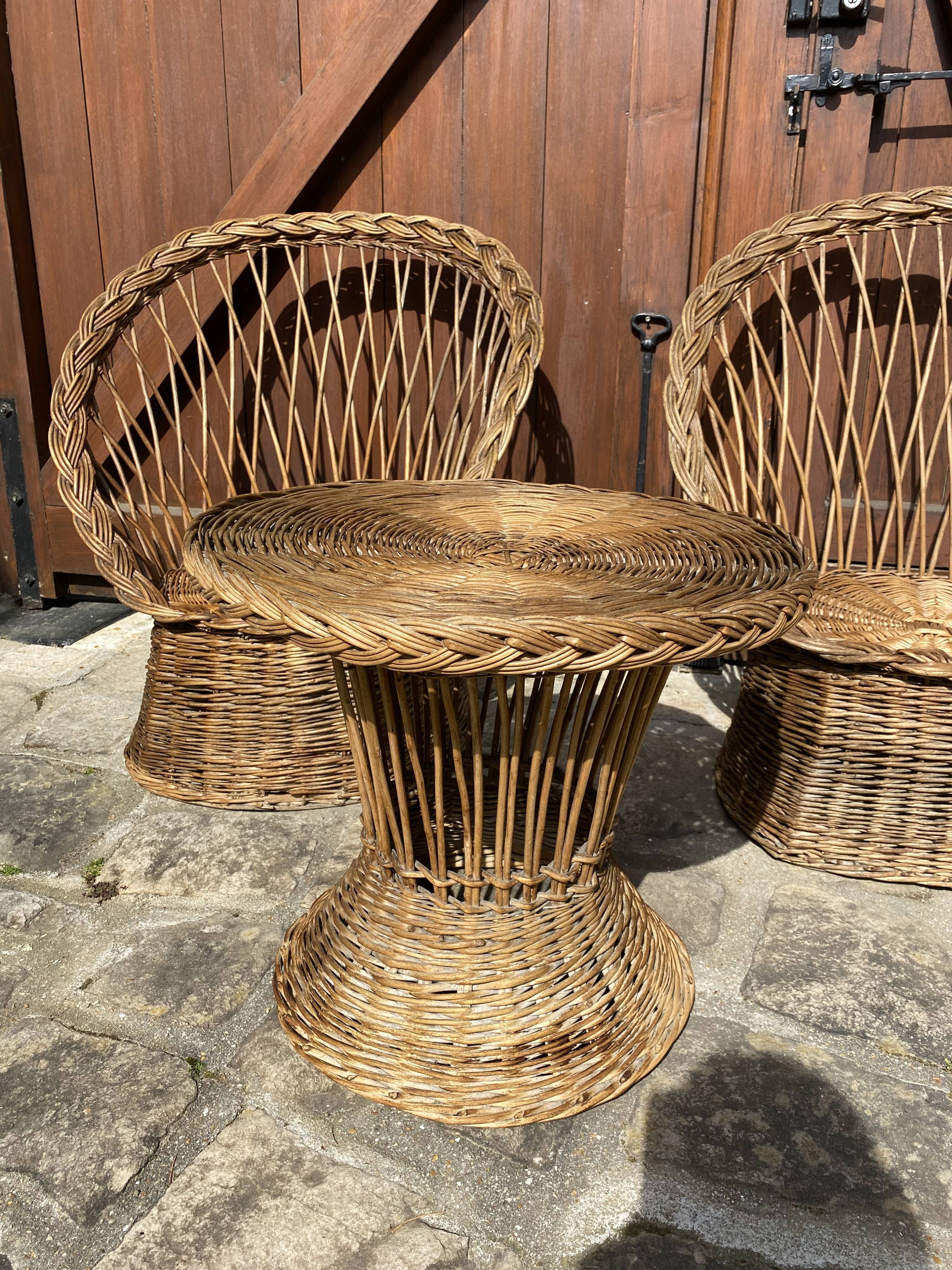 Wicker garden furniture