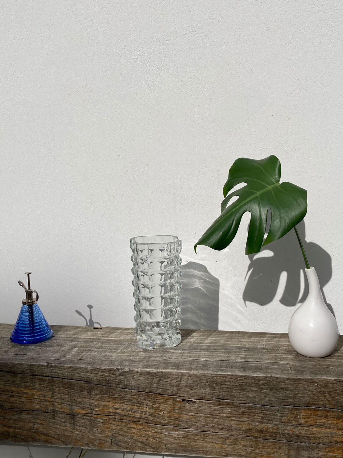Classic transparent glass vase
