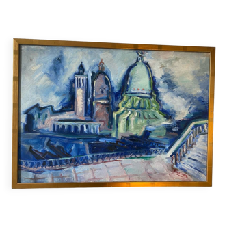 Paysage de Venise signé