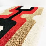Tapis géométrique Space Age, Allemagne, années 1970