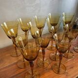 Series of blown glass stemware