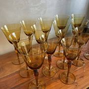 Series of blown glass stemware
