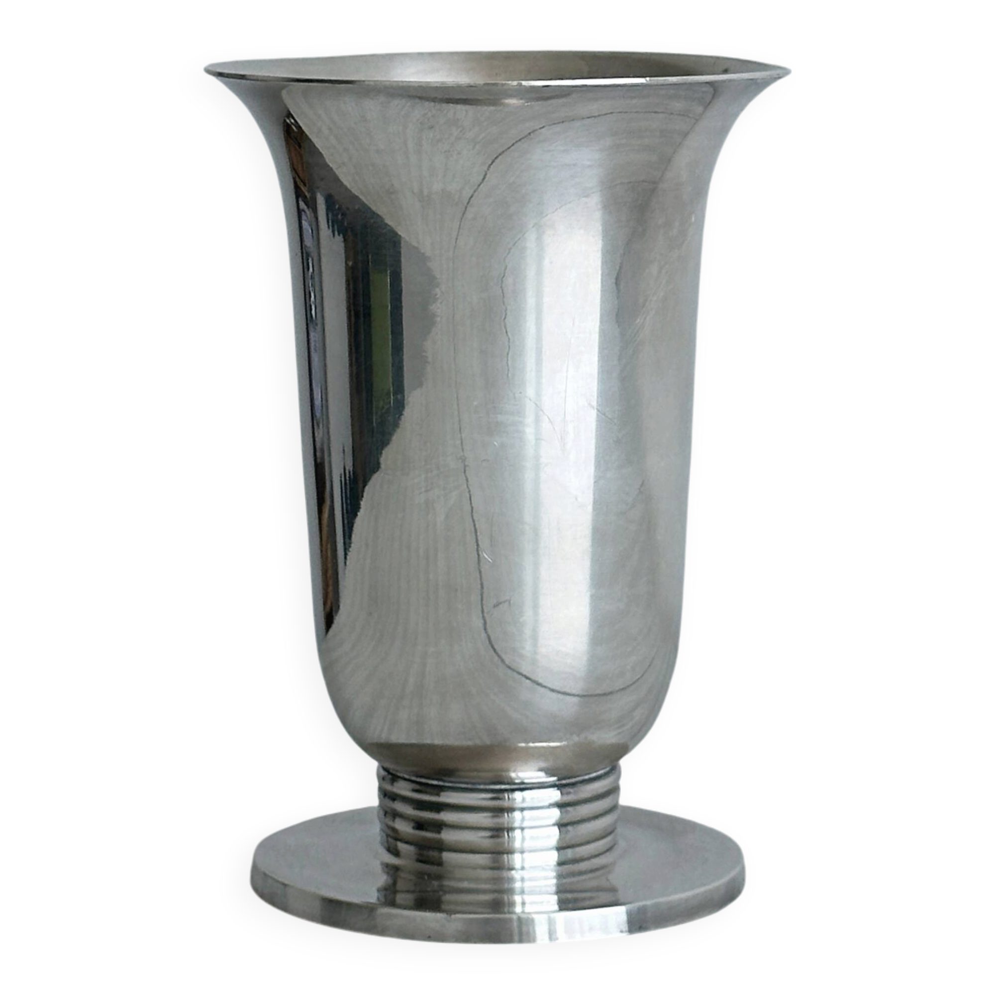 Silver-plated tulip vase