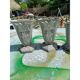 2 pairs of aluminum vases 1900