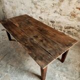 Antique French coffee table – chestnut wood – early 19th century – 82×168×60 cm