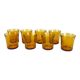 8 verres à vin Duralex couleur ambrée années 70