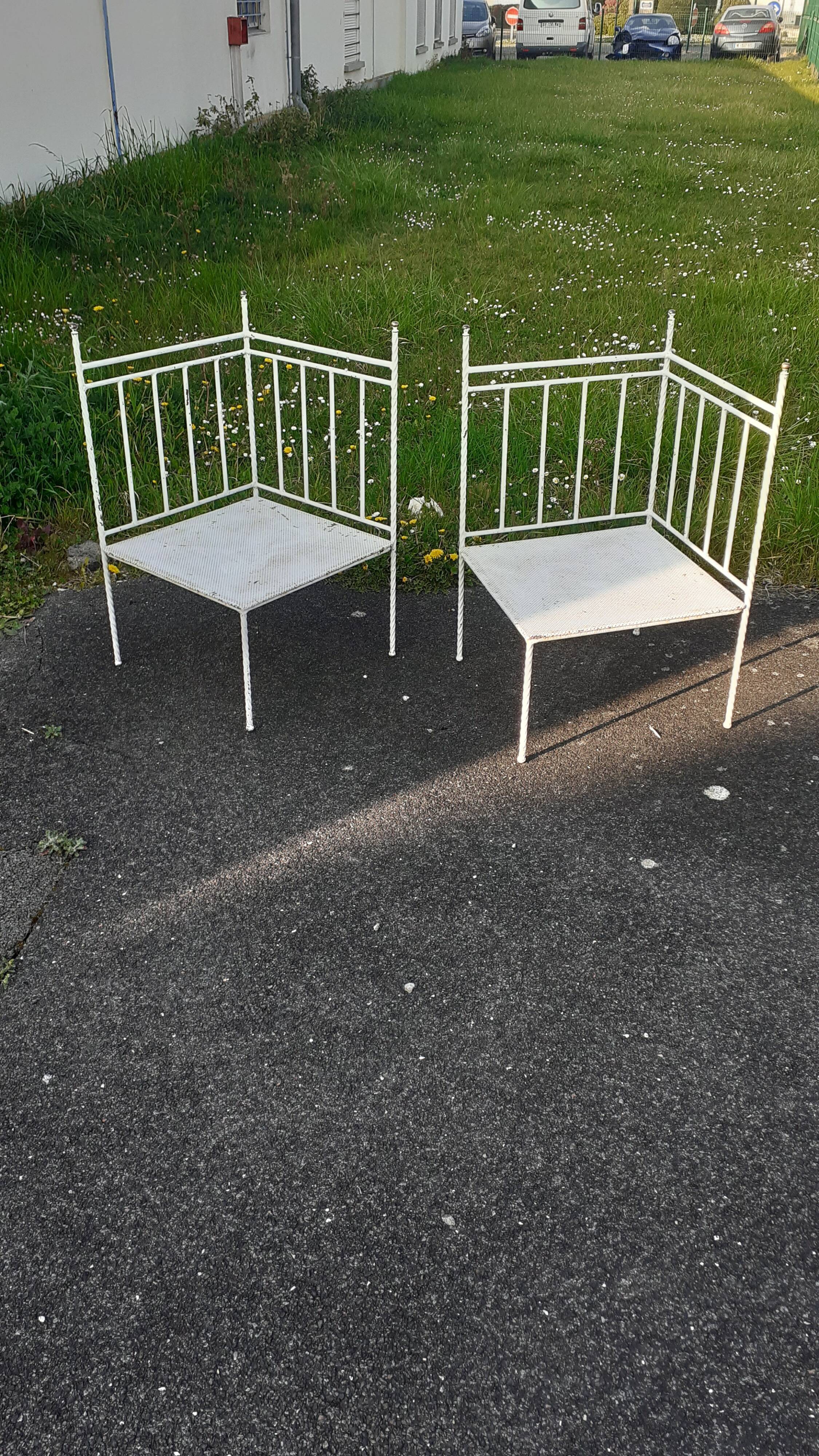 Iron garden chairs