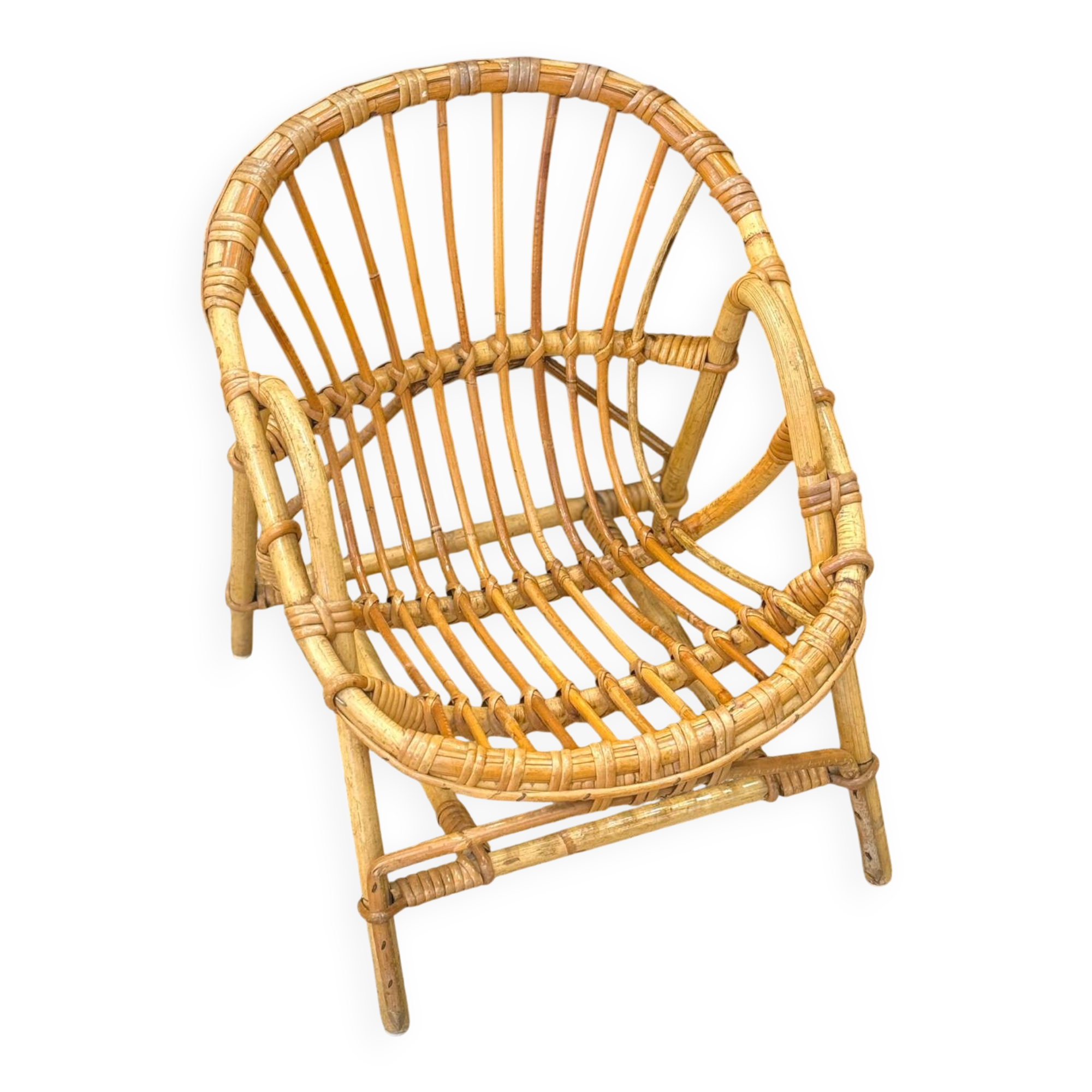 Fauteuil enfant rotin