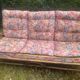 Vintage rattan bench from the 60s