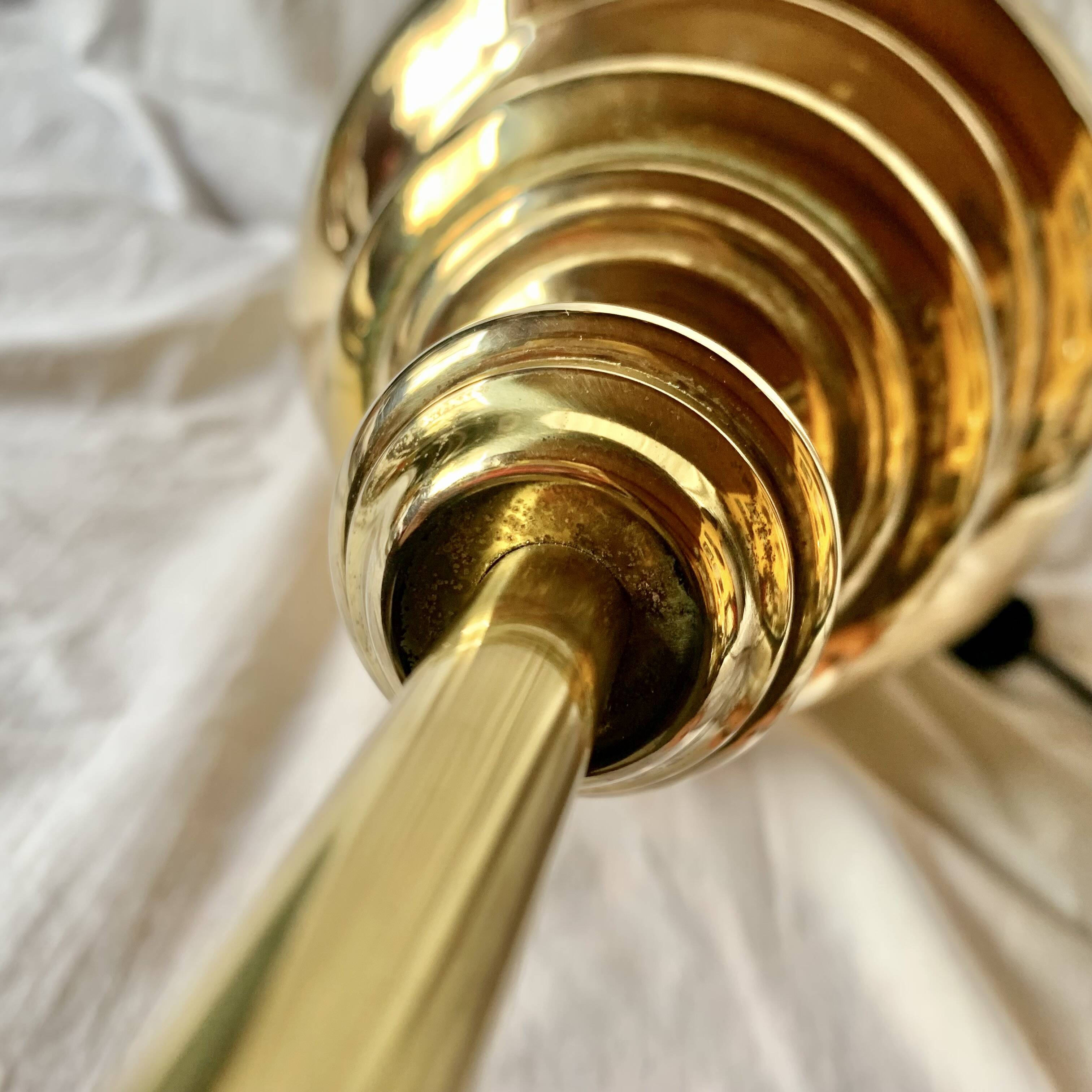 Large vintage brass lamp base - height: 75 cm