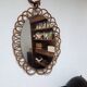 Miroir marguerite vintage en rotin