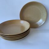 6 assiettes vintage en, grès