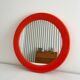 Miroir rond orange vintage Syla années 70