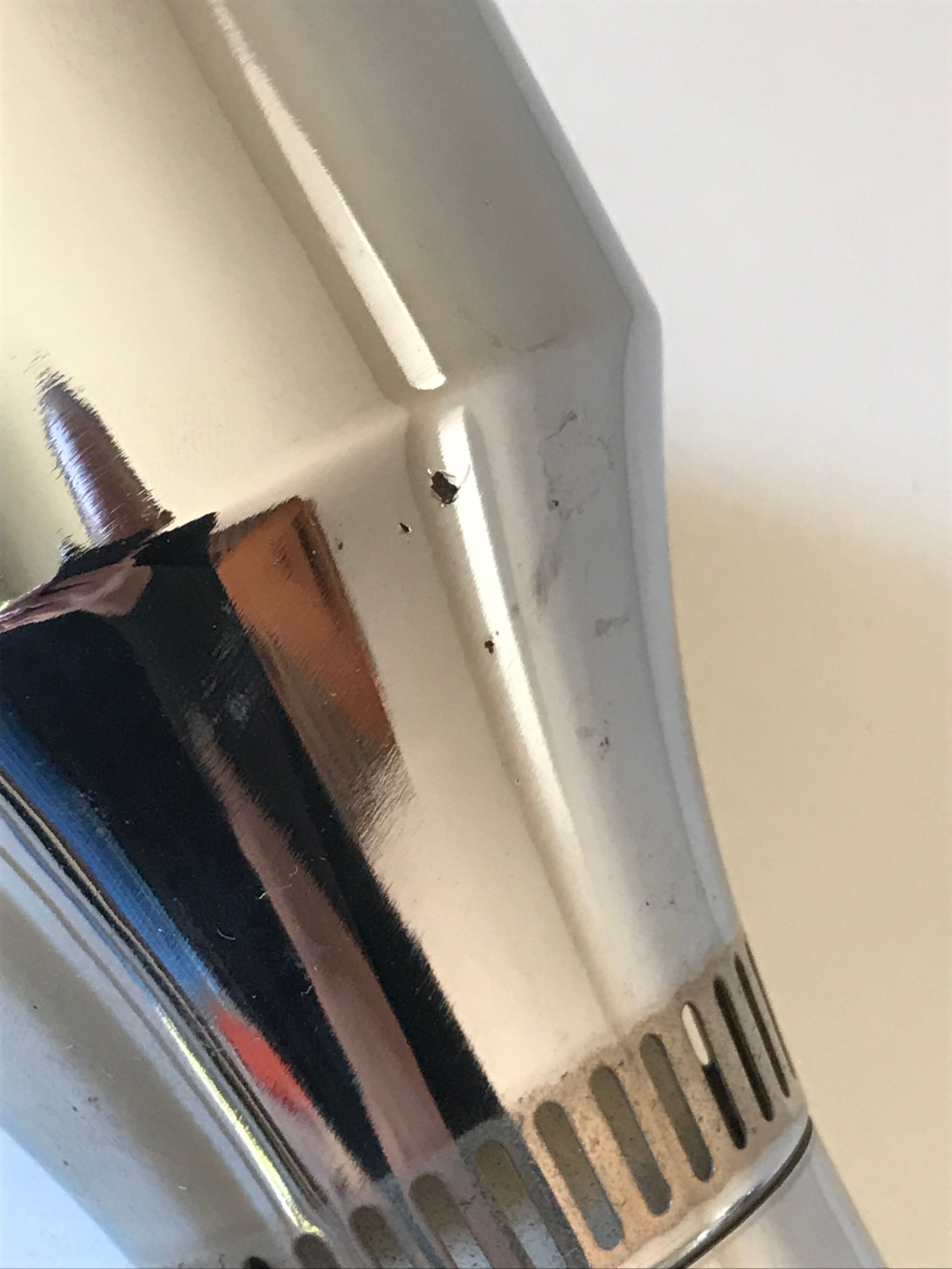 Pair of chrome wall lamps with ball joints design 70 years