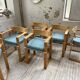 Set de 6 chaises chêne accoudoirs Ate Van Apeldoorn