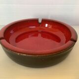 Koramic red and black ceramic empty pocket ashtray