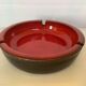 Koramic red and black ceramic empty pocket ashtray