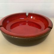 Koramic red and black ceramic empty pocket ashtray