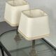 Paire de lampe en chrome et métal brossé