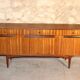 Teak and zebrano sideboard