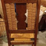 Straw chair with straw back