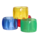 Colorful towel rings made of translucent plastic, vintage