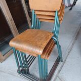 Set of 4 old school and high school high chairs