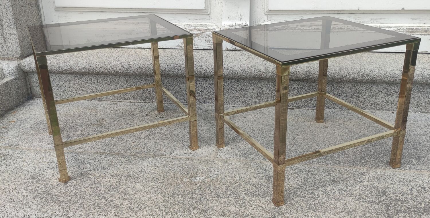 Pair side tables design sofa ends