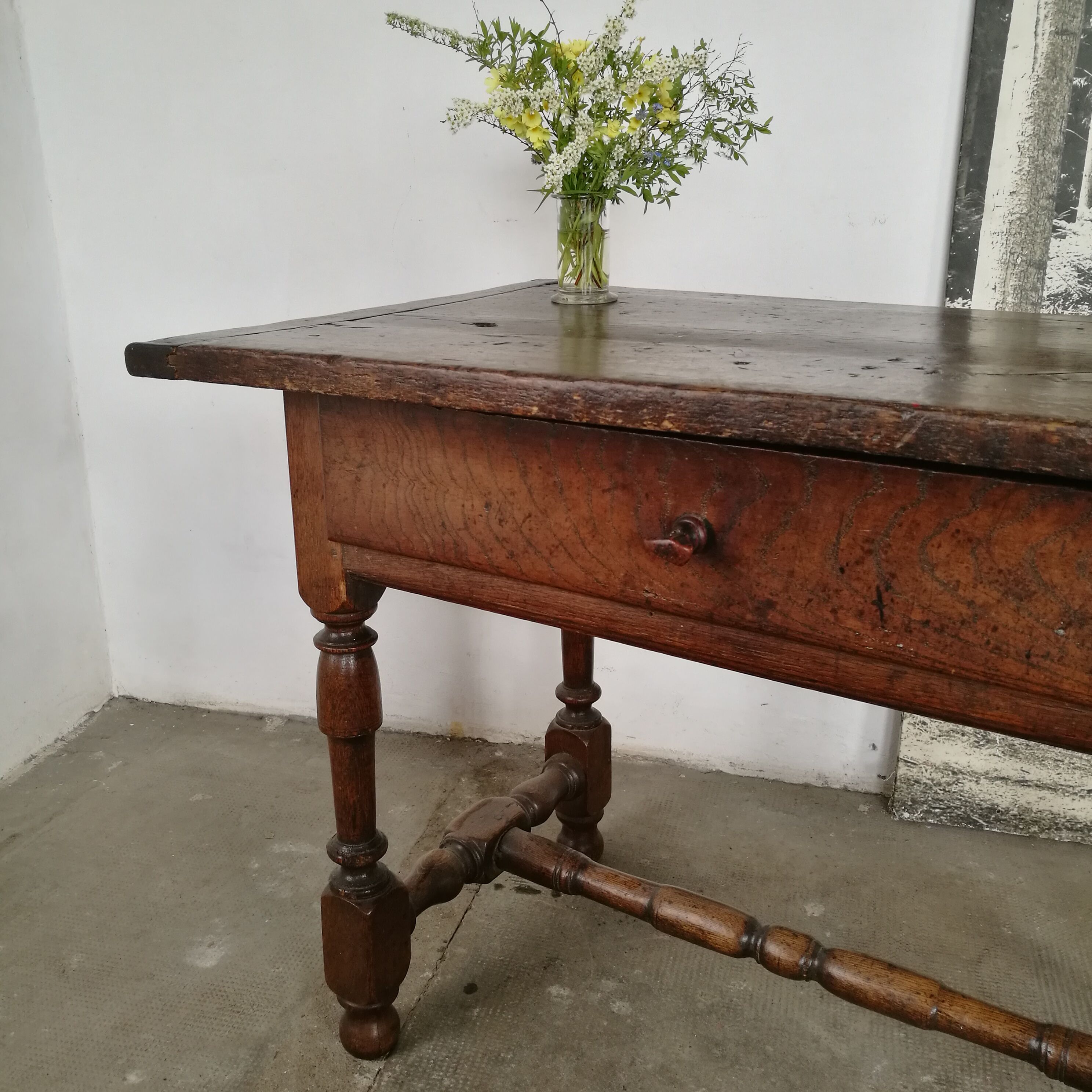 18th century oak farm table