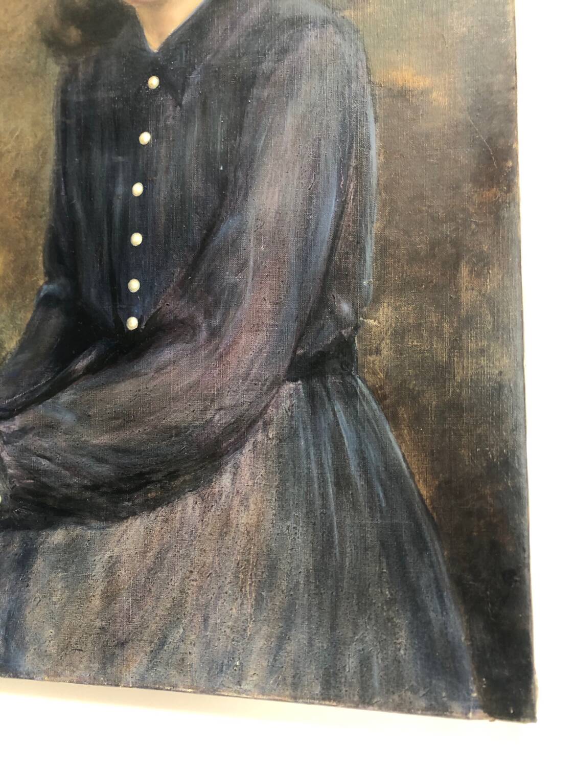 Oil portrait of a young girl by Paul Hulin