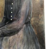 Oil portrait of a young girl by Paul Hulin